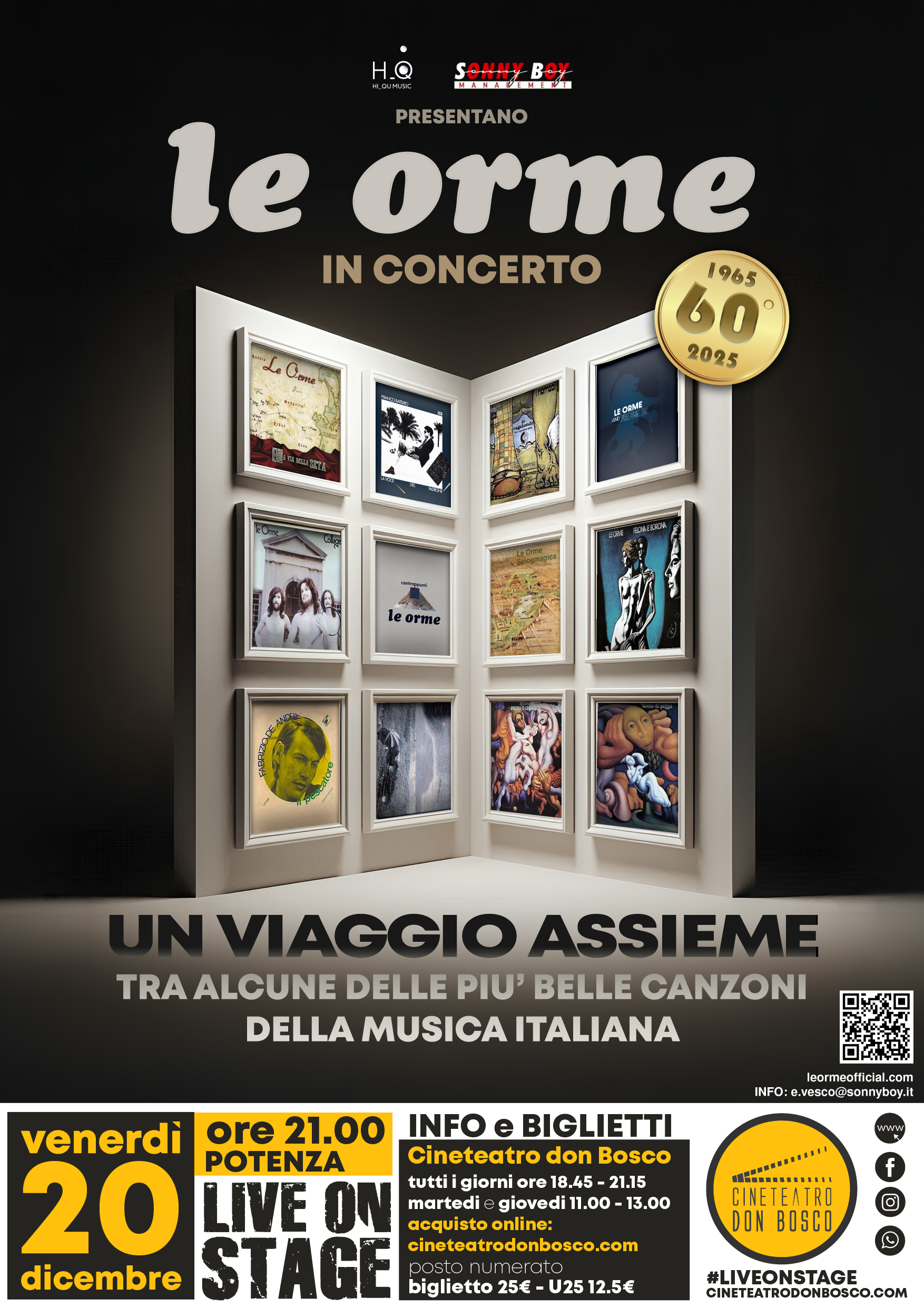 LE ORME 60°anniversario | LIVE ON STAGE