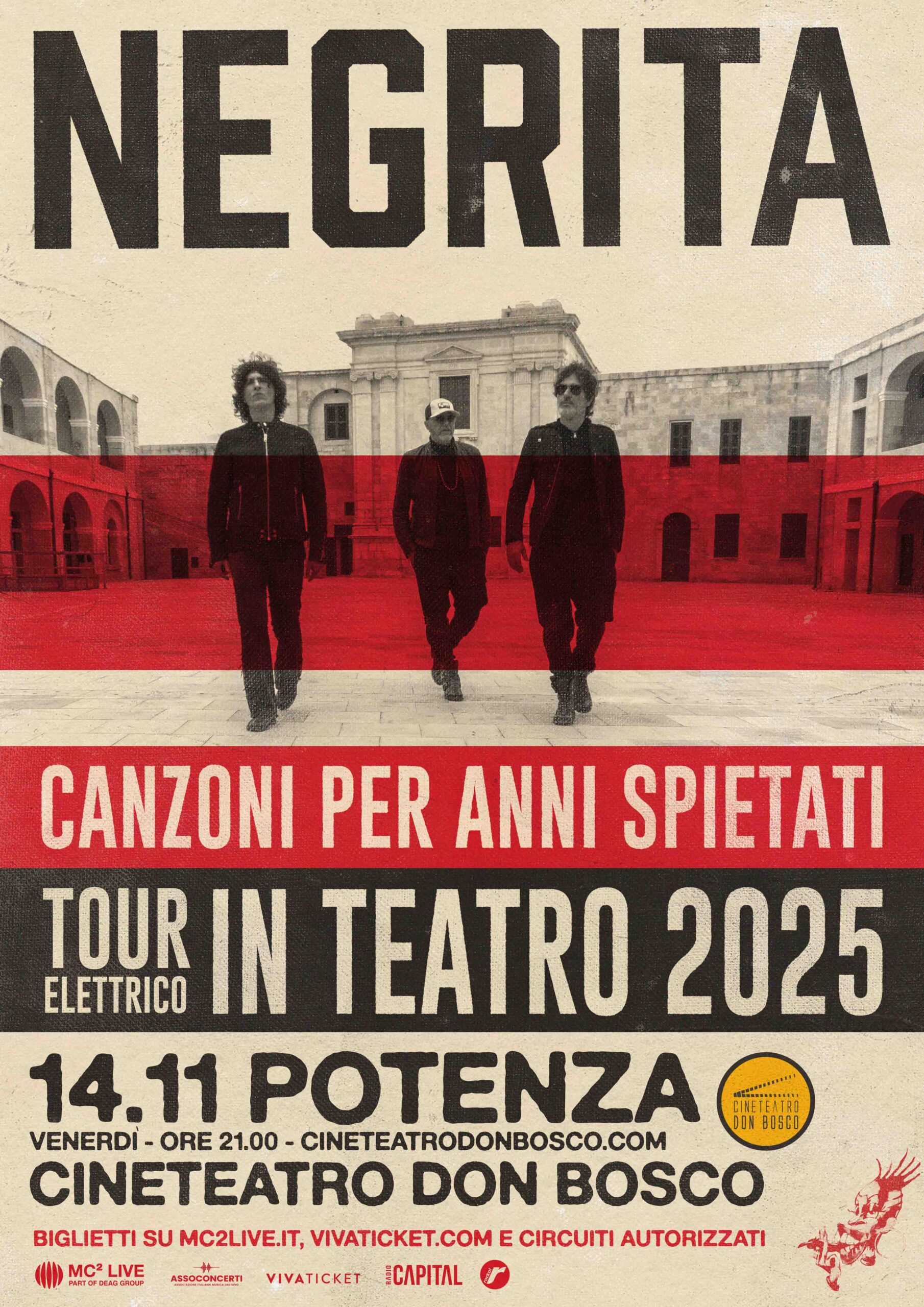 NEGRITA – CANZONI PER ANNI SPIETATI TOUR IN TEATRO // POTENZA